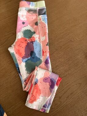 ZYIA Kids Splash Print Leggings in Pink, Coral, Purple, Blue, Green